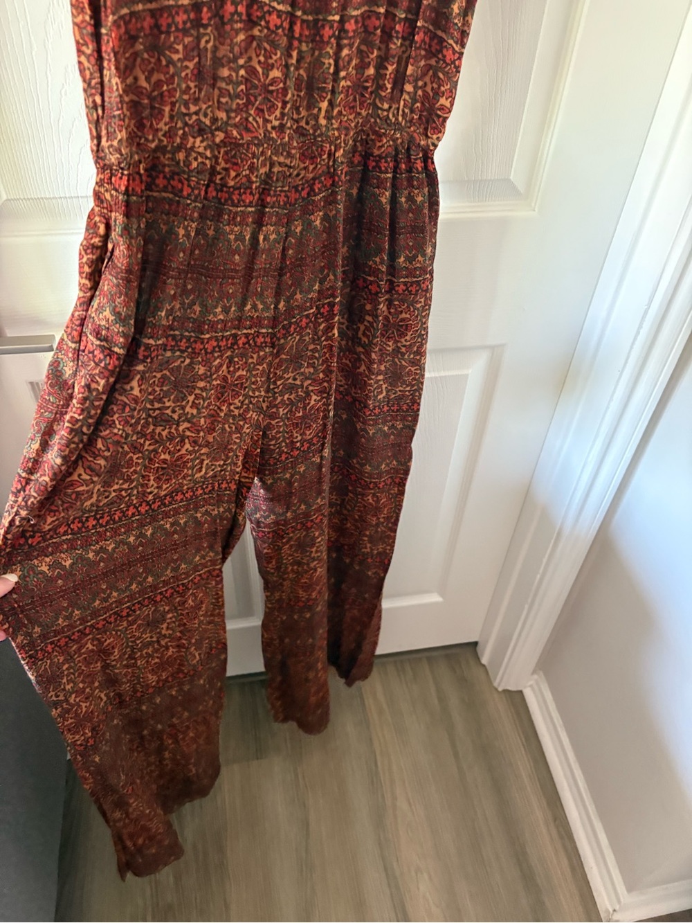 NWT American Eagle Boho Sequin Wide-Leg Jumpsuit Print Romper Size M - Picture 5 of 6